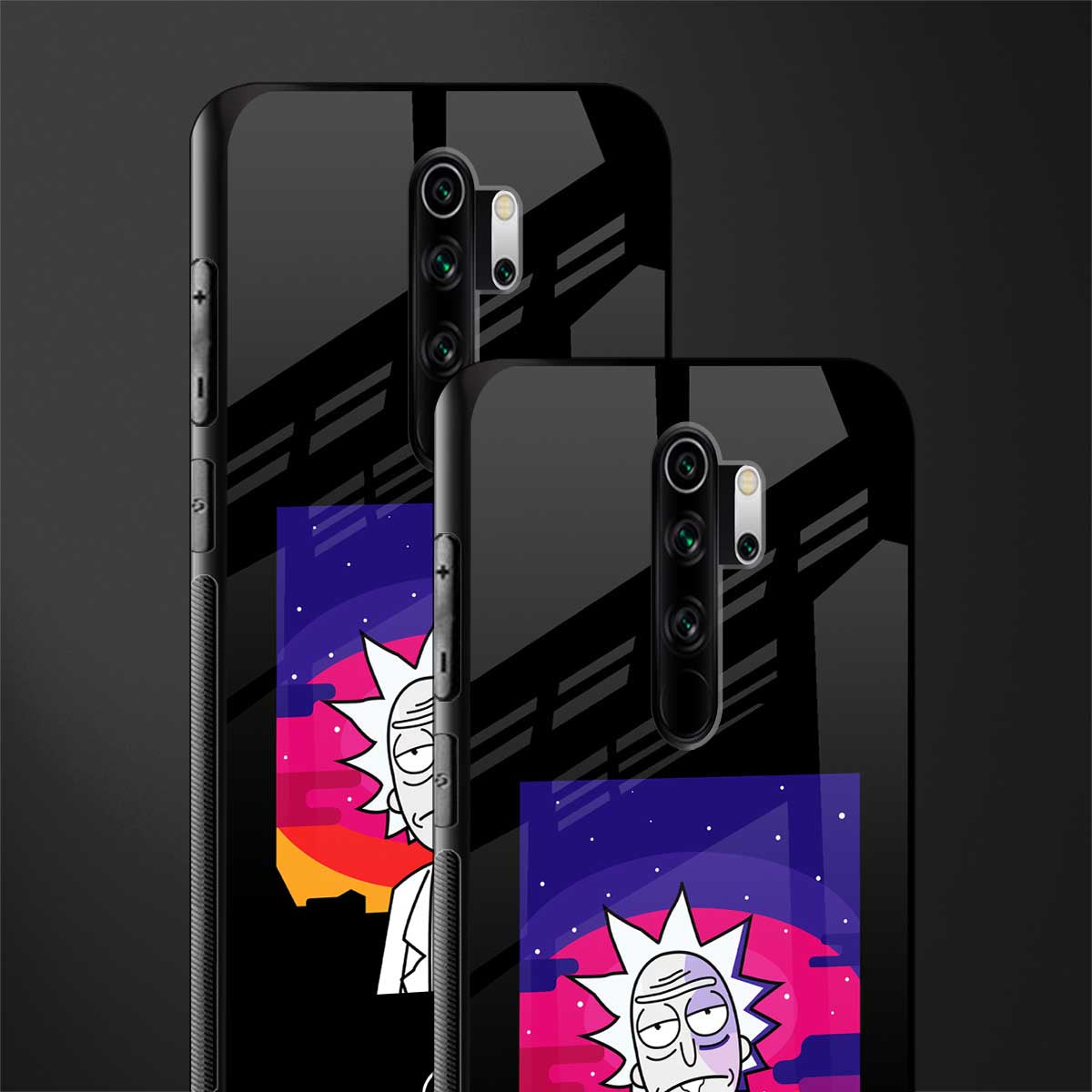 trippy rick sanchez glass case for redmi note 8 pro image-2
