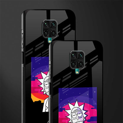 trippy rick sanchez glass case for redmi note 9 pro image-2