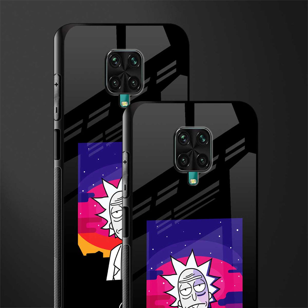 trippy rick sanchez glass case for redmi note 9 pro max image-2