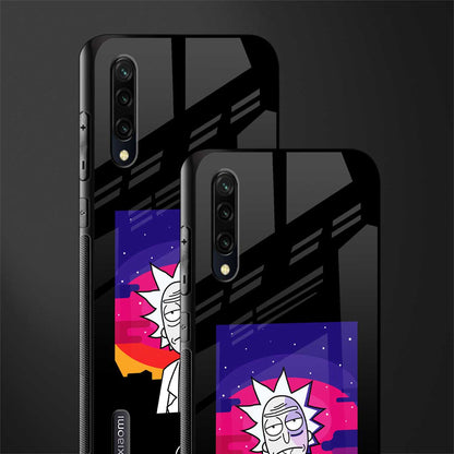 trippy rick sanchez glass case for mi a3 redmi a3 image-2
