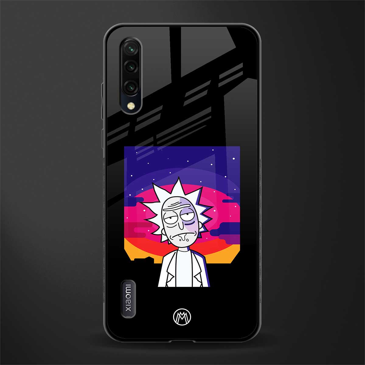 trippy rick sanchez glass case for mi a3 redmi a3 image