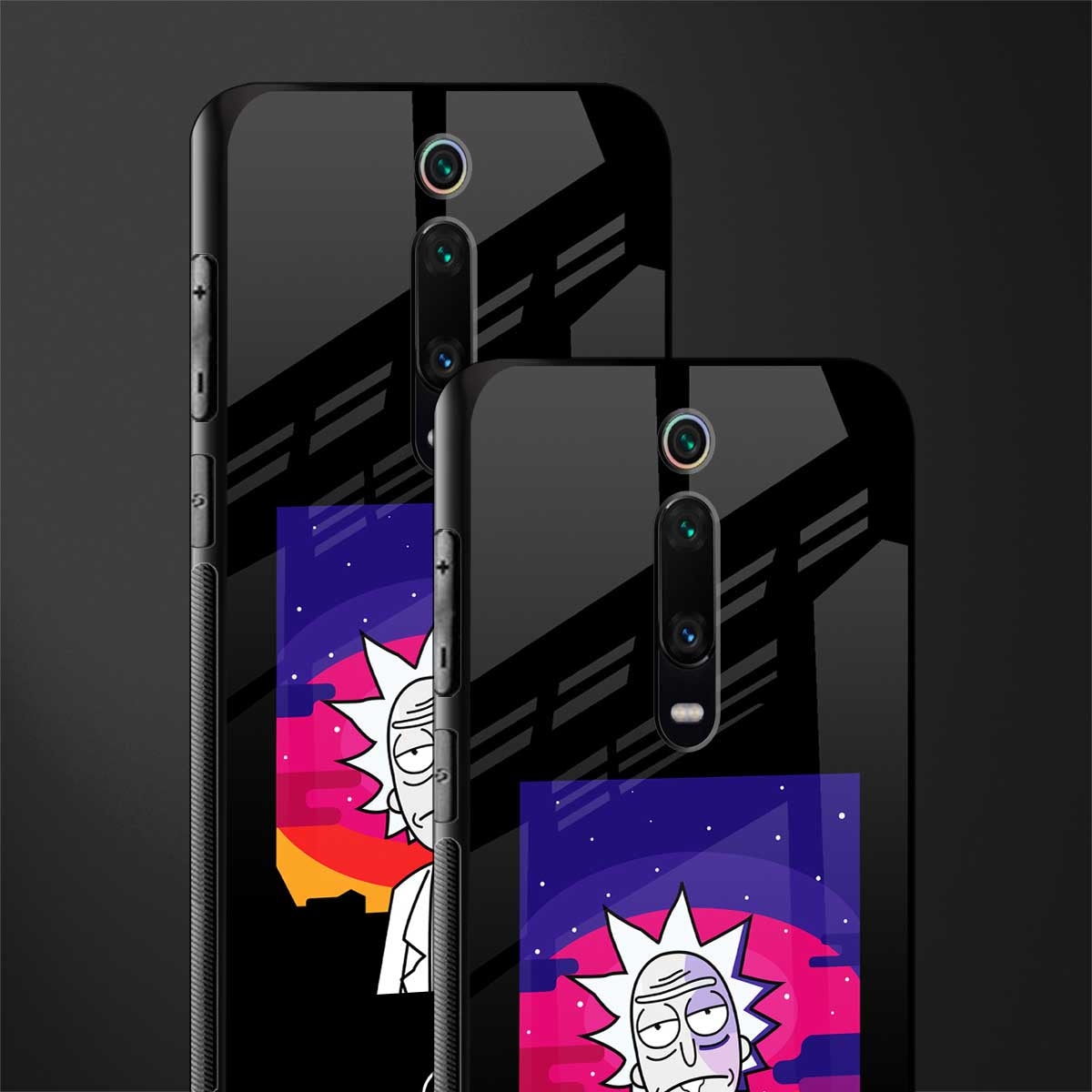 trippy rick sanchez glass case for redmi k20 image-2