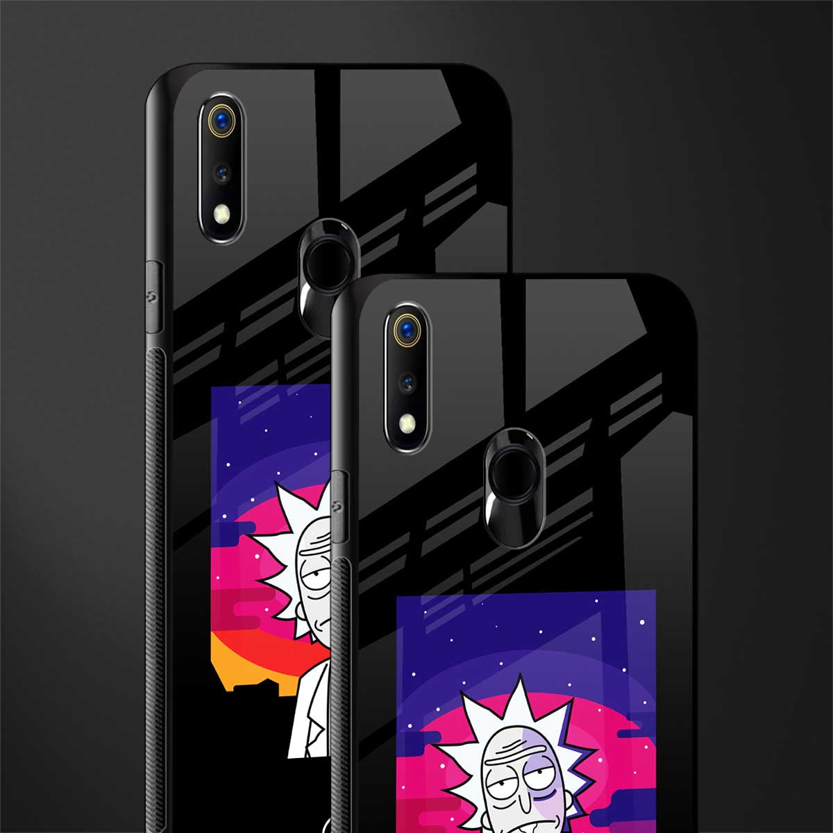trippy rick sanchez glass case for realme 3 pro image-2
