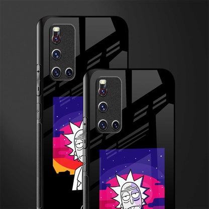 trippy rick sanchez glass case for vivo v19 image-2