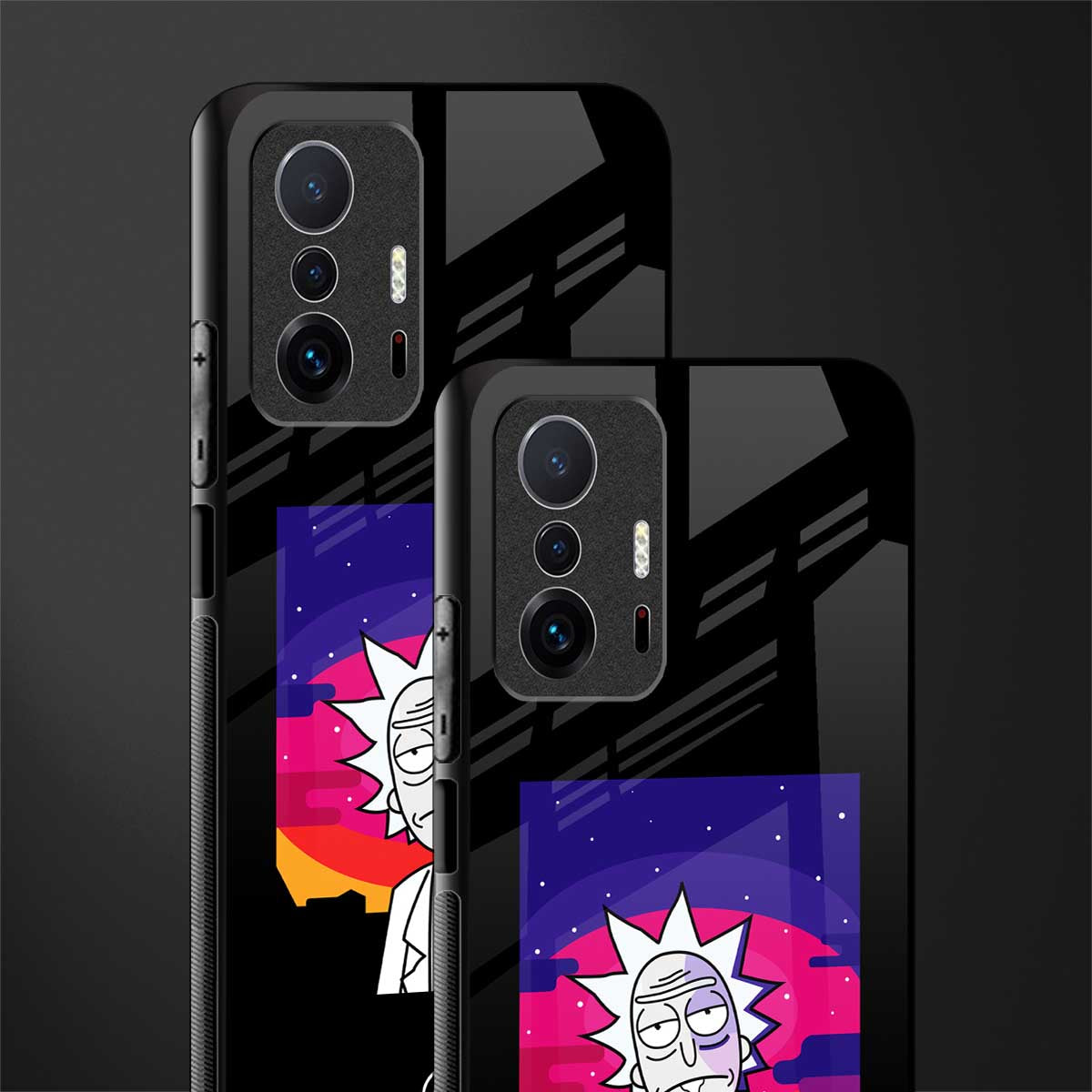 trippy rick sanchez glass case for mi 11t pro 5g image-2
