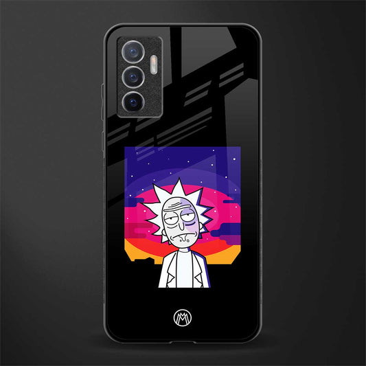 trippy rick sanchez glass case for vivo v23e image