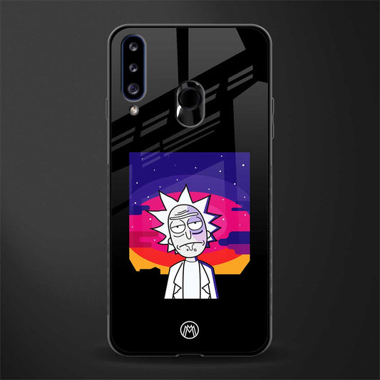 trippy rick sanchez glass case for samsung galaxy a20s image