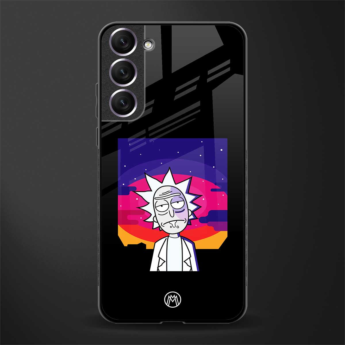 trippy rick sanchez glass case for samsung galaxy s22 plus 5g image