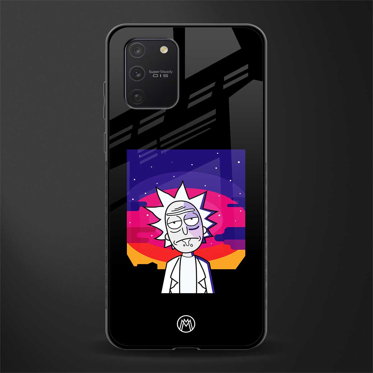 trippy rick sanchez glass case for samsung galaxy s10 lite image