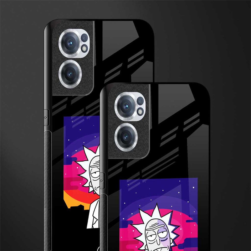 trippy rick sanchez glass case for oneplus nord ce 2 5g image-2