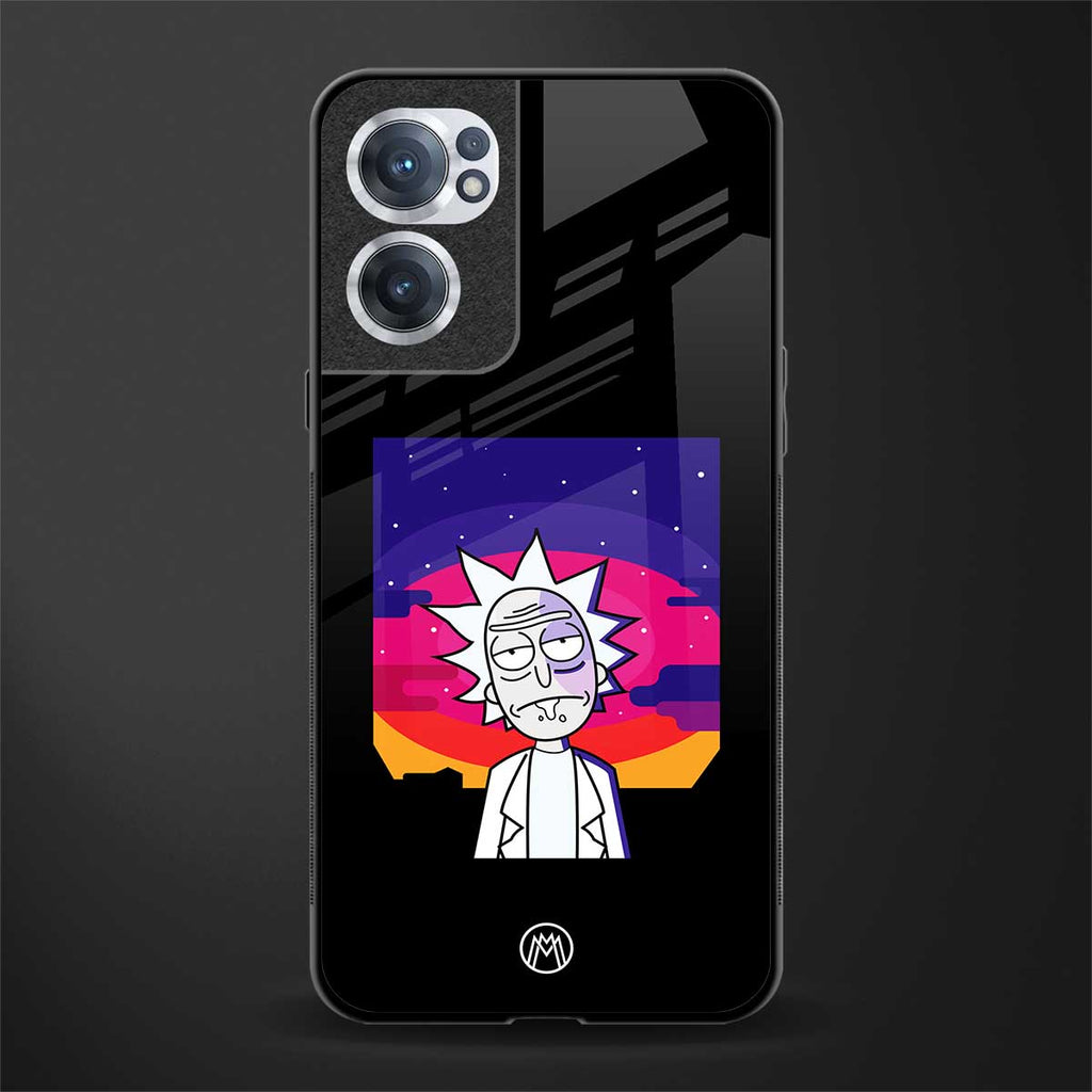 trippy rick sanchez glass case for oneplus nord ce 2 5g image