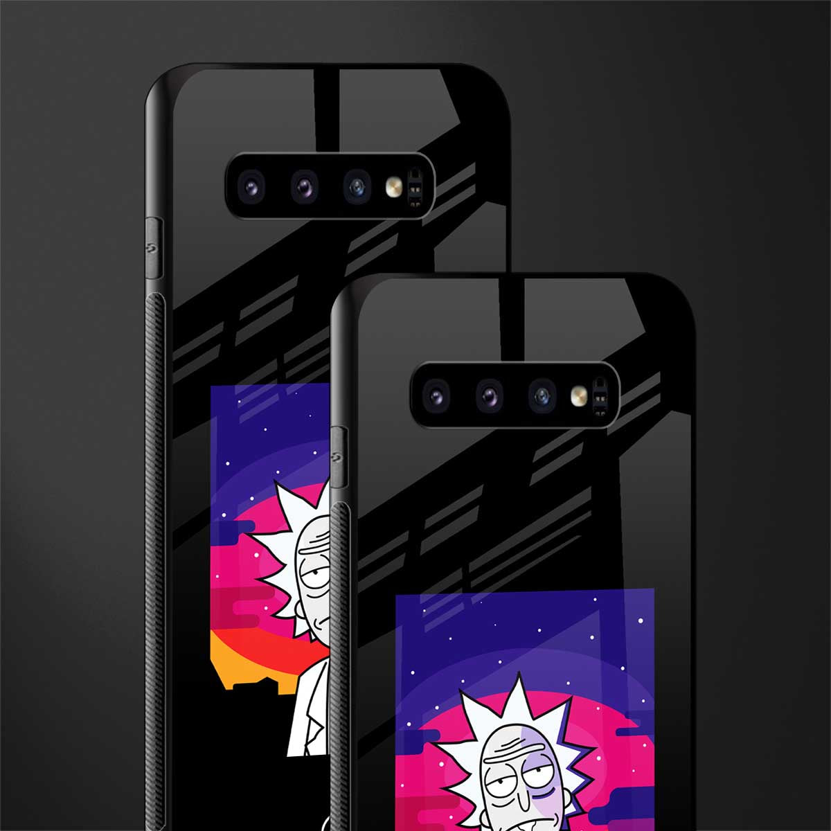 trippy rick sanchez glass case for samsung galaxy s10 plus image-2