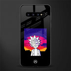 trippy rick sanchez glass case for samsung galaxy s10 plus image