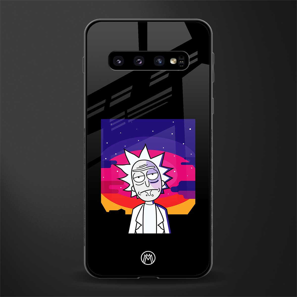 trippy rick sanchez glass case for samsung galaxy s10 plus image