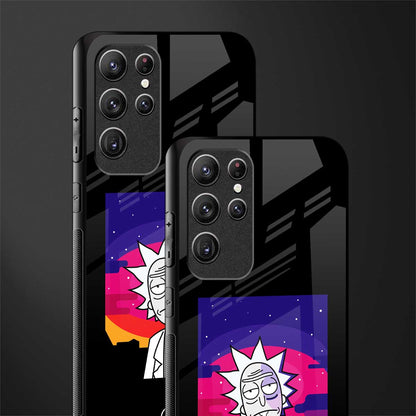 trippy rick sanchez glass case for samsung galaxy s21 ultra image-2