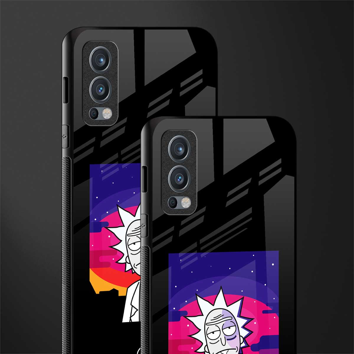 trippy rick sanchez glass case for oneplus nord 2 5g image-2