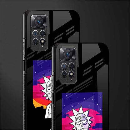 trippy rick sanchez glass case for redmi note 11 image-2