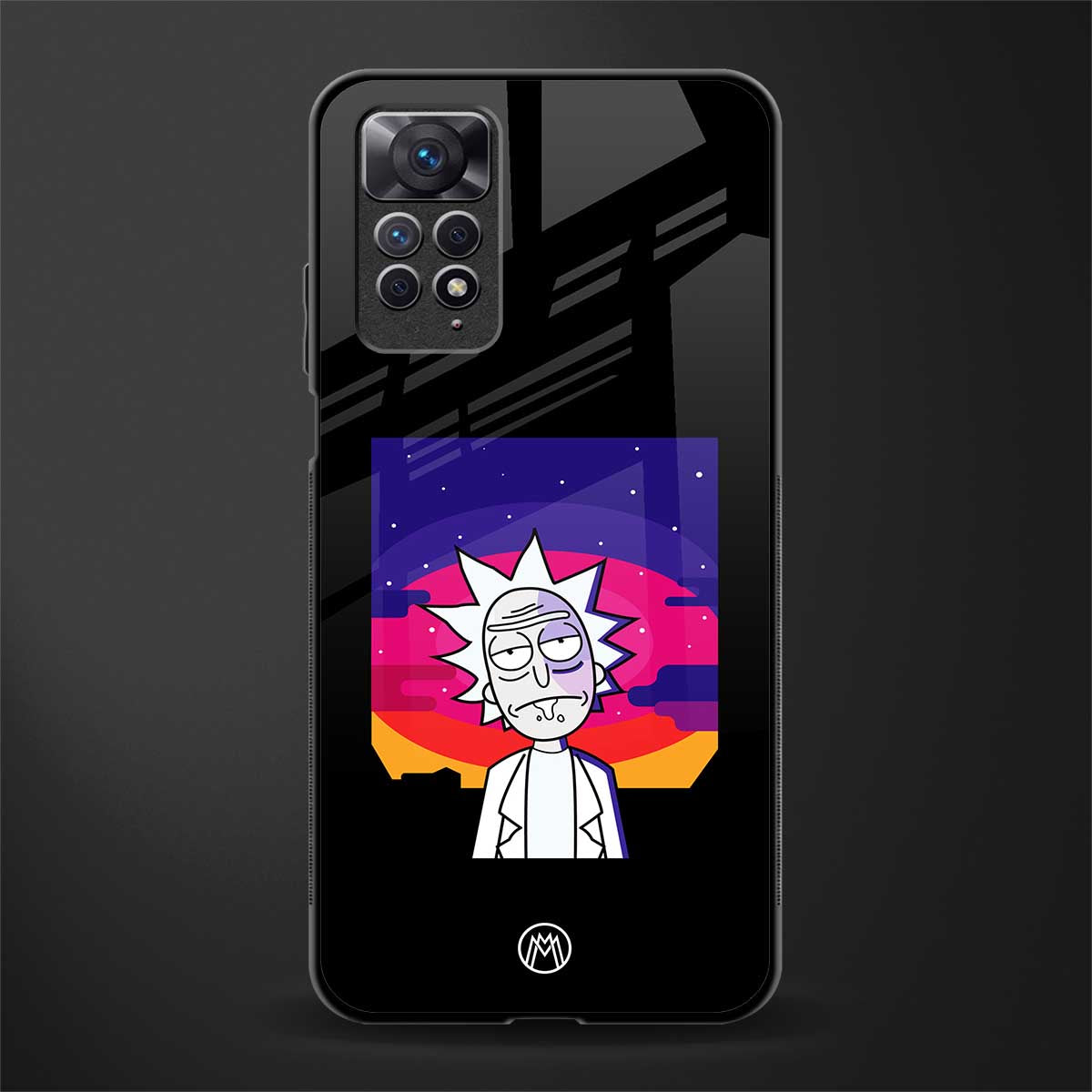 trippy rick sanchez glass case for redmi note 11s image
