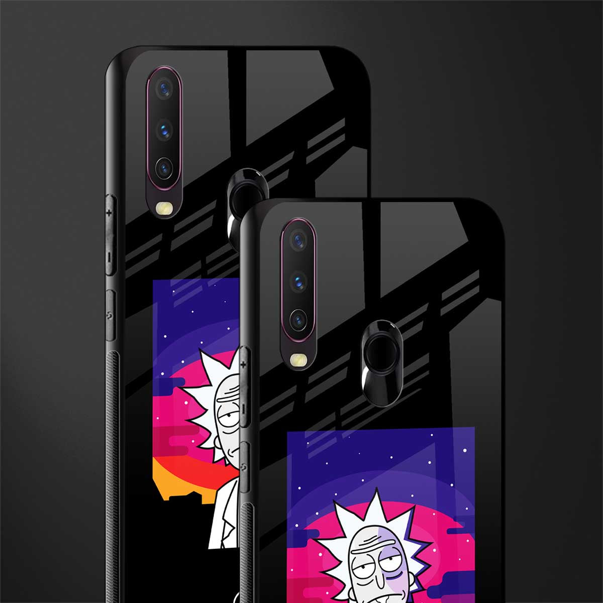 trippy rick sanchez glass case for vivo y12 image-2