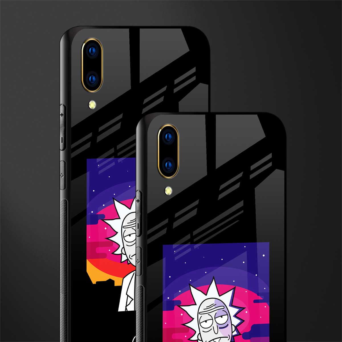 trippy rick sanchez glass case for vivo v11 pro image-2