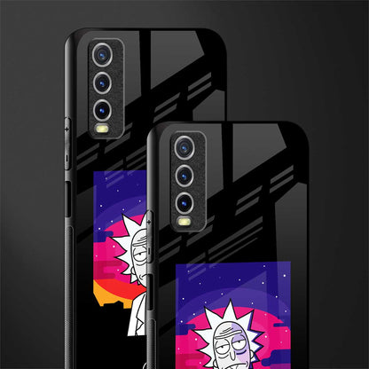 trippy rick sanchez glass case for vivo y12g image-2