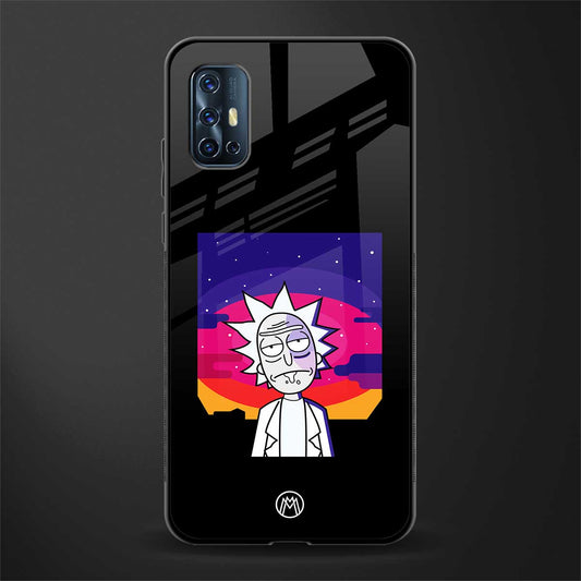 trippy rick sanchez glass case for vivo v17 image