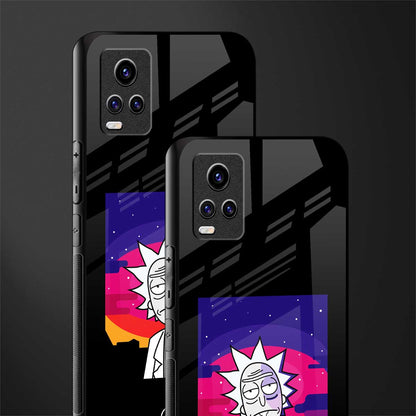 trippy rick sanchez glass case for vivo v20 image-2