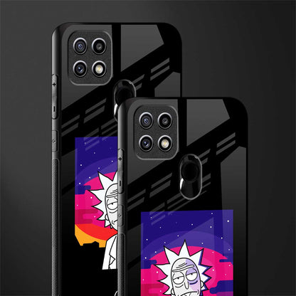 trippy rick sanchez glass case for oppo a15s image-2