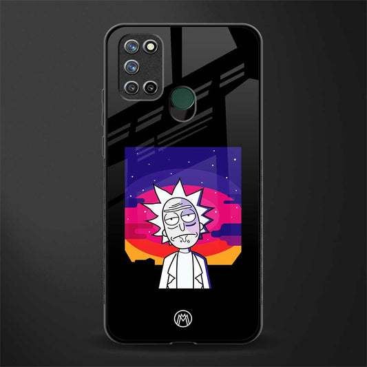 trippy rick sanchez glass case for realme 7i image