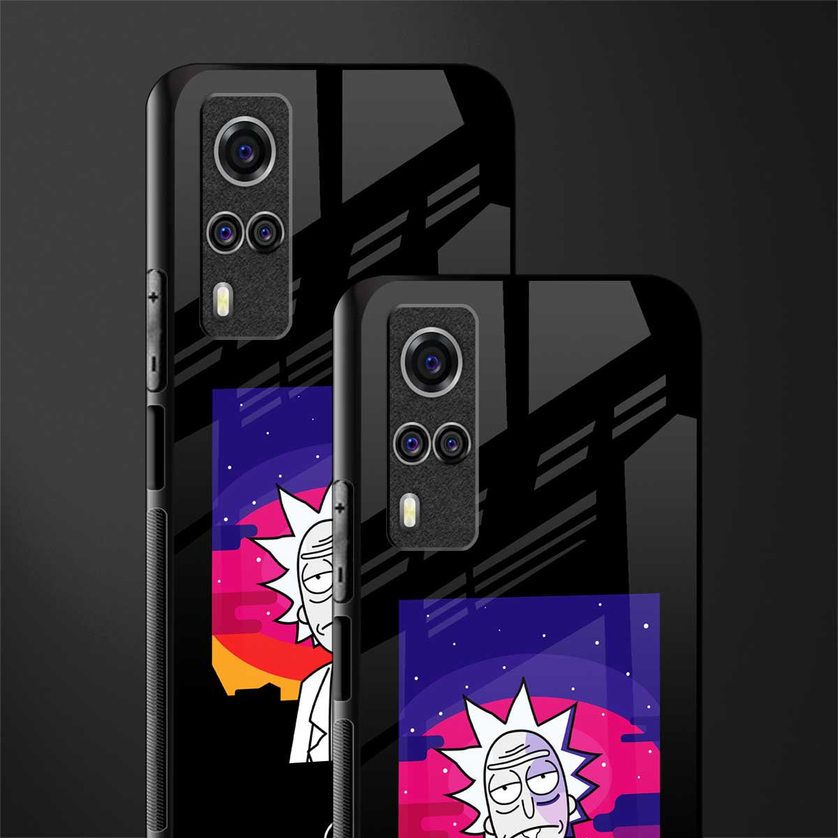 trippy rick sanchez glass case for vivo y53s image-2