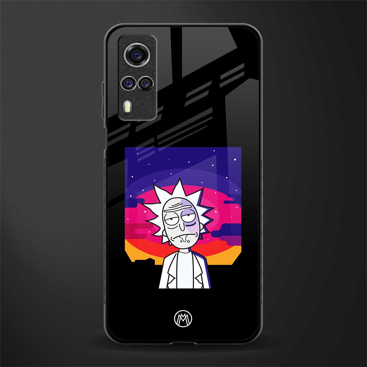 trippy rick sanchez glass case for vivo y31 image