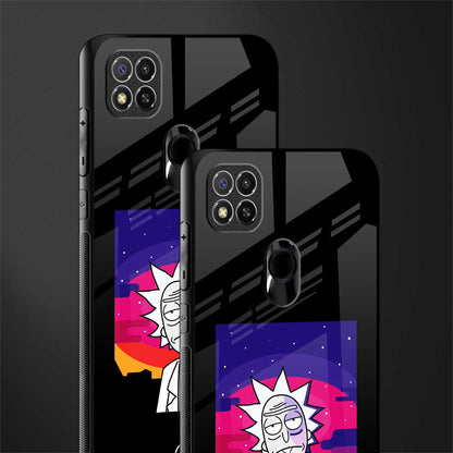 trippy rick sanchez glass case for poco c31 image-2
