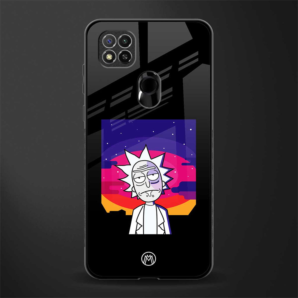 trippy rick sanchez glass case for redmi 9c image