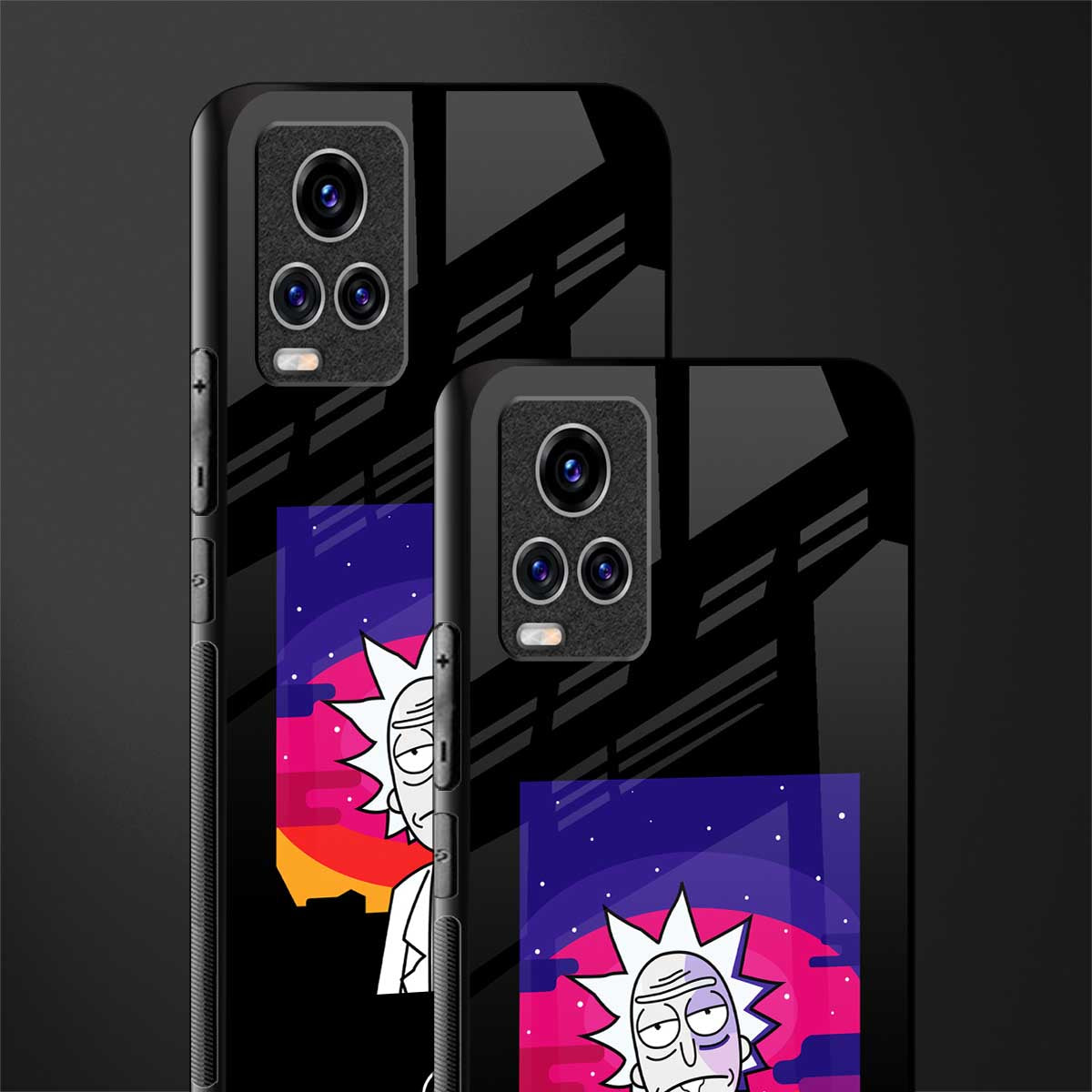 trippy rick sanchez glass case for vivo v20 pro image-2