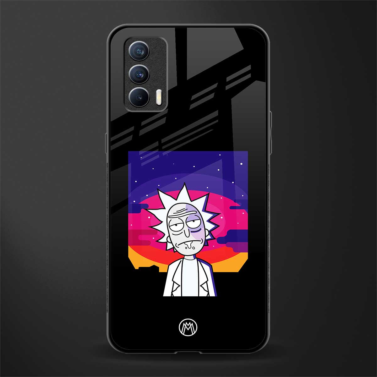 trippy rick sanchez glass case for realme x7 image
