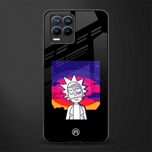 trippy rick sanchez glass case for realme 8 4g image