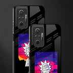 trippy rick sanchez glass case for redmi note 10 pro image-2