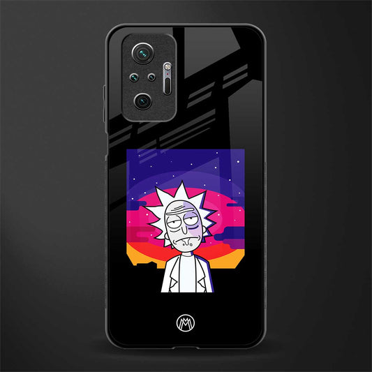 trippy rick sanchez glass case for redmi note 10 pro image