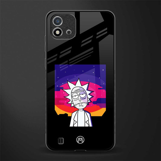 trippy rick sanchez glass case for realme c20 image