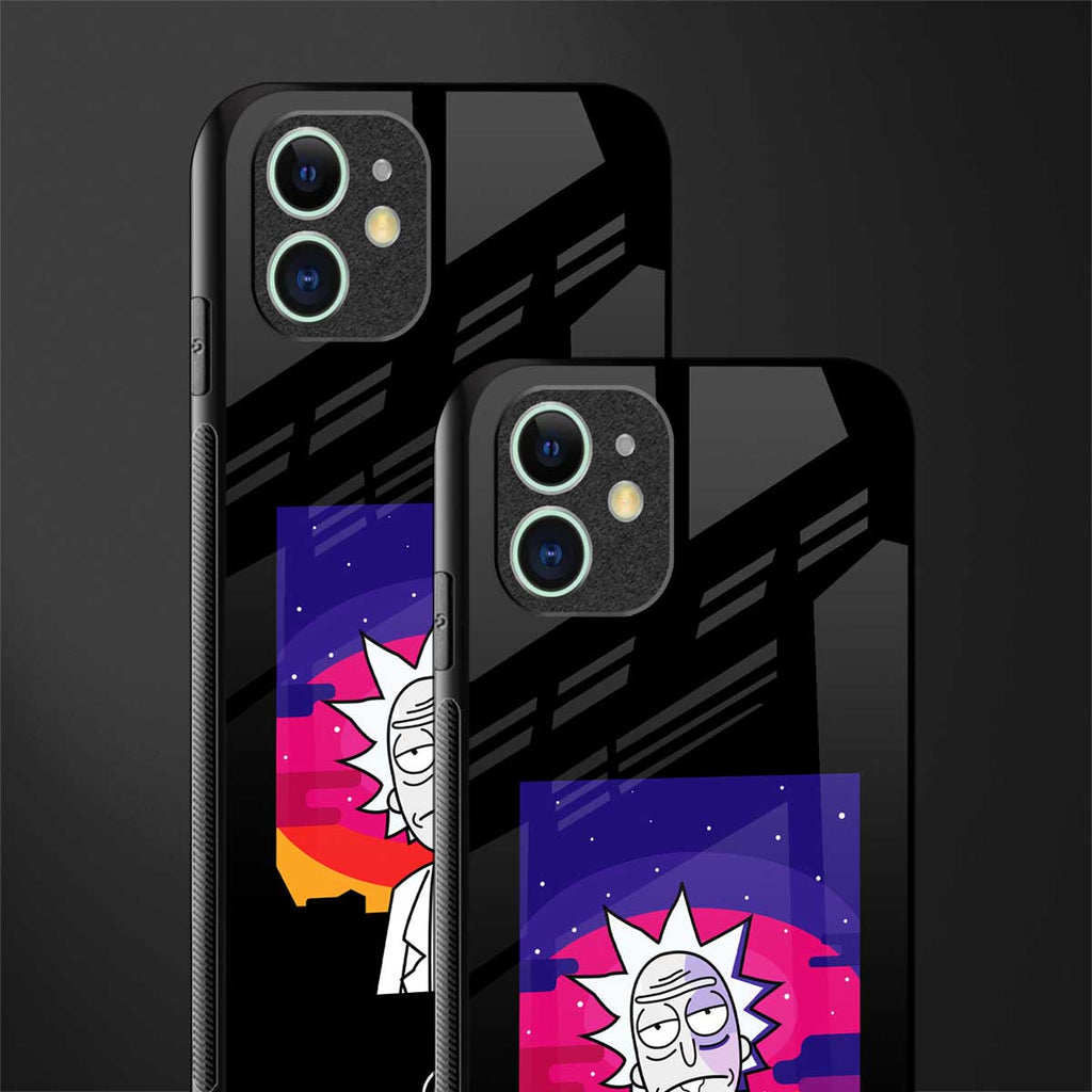 trippy rick sanchez glass case for iphone 12 image-2