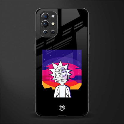 trippy rick sanchez glass case for oneplus 9r image