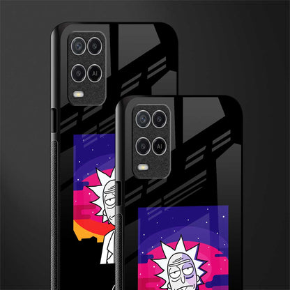 trippy rick sanchez glass case for oppo a54 image-2