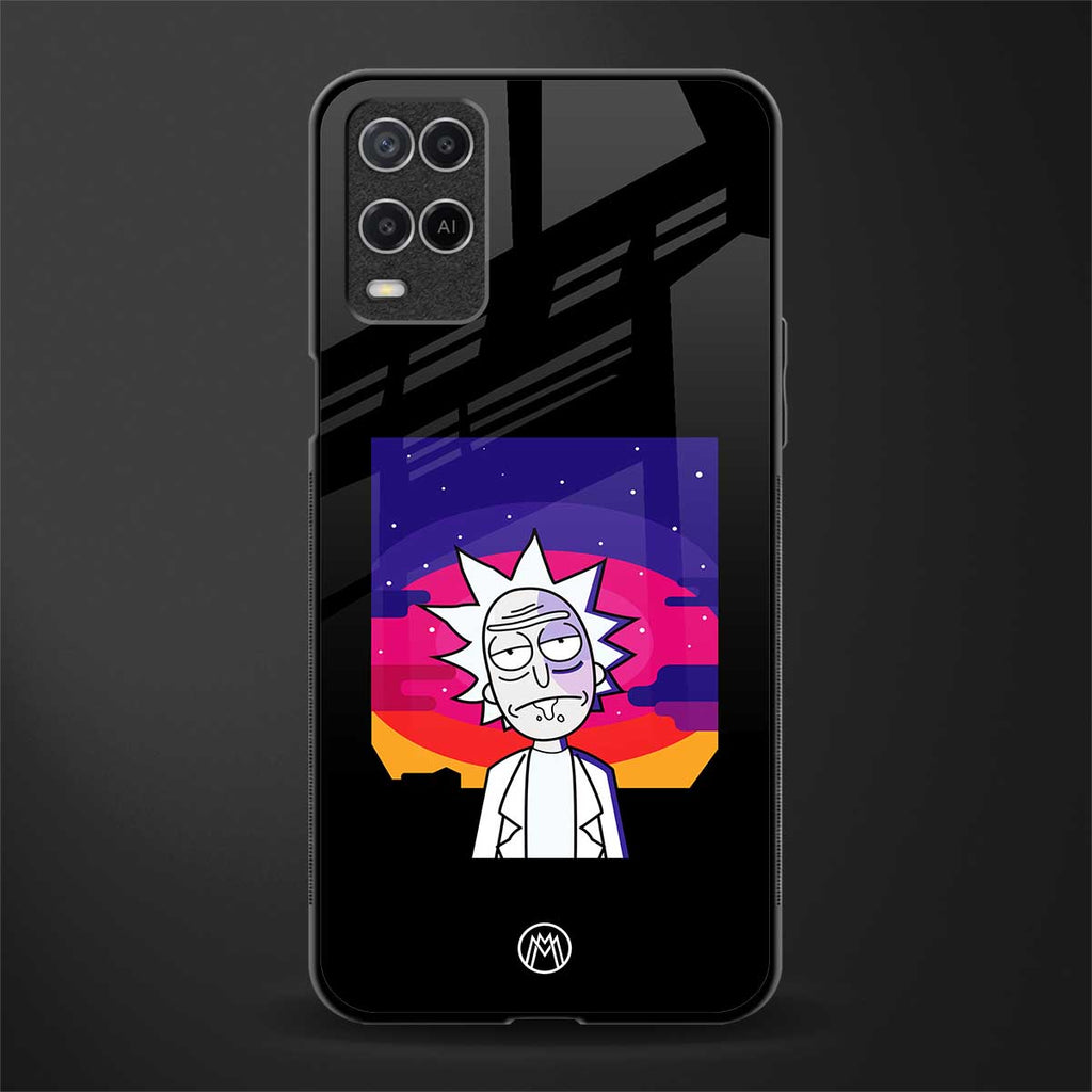 trippy rick sanchez glass case for oppo a54 image
