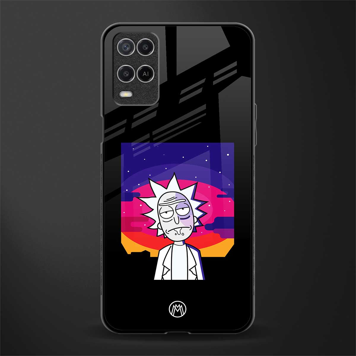 trippy rick sanchez glass case for oppo a54 image
