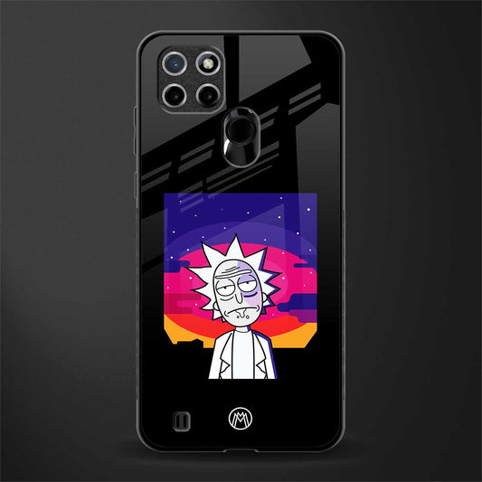 trippy rick sanchez glass case for realme c21 image