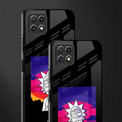 trippy rick sanchez glass case for samsung galaxy a22 5g image-2