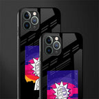 trippy rick sanchez glass case for iphone 11 pro max image-2