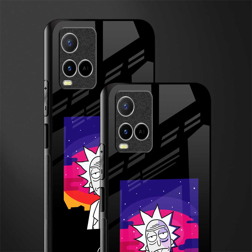 trippy rick sanchez glass case for vivo y21t image-2