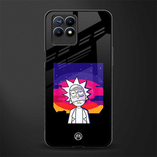 trippy rick sanchez glass case for realme 8i image