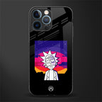 trippy rick sanchez glass case for iphone 12 pro image